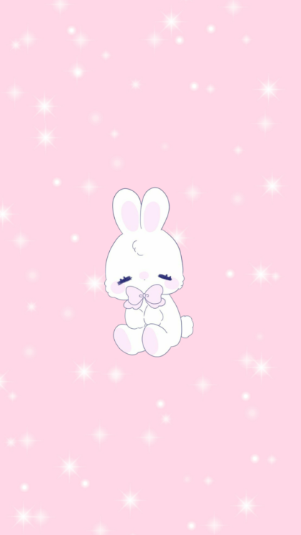 princessbabygirlxxoo:Pink sparkly bunny lockscreens requested...