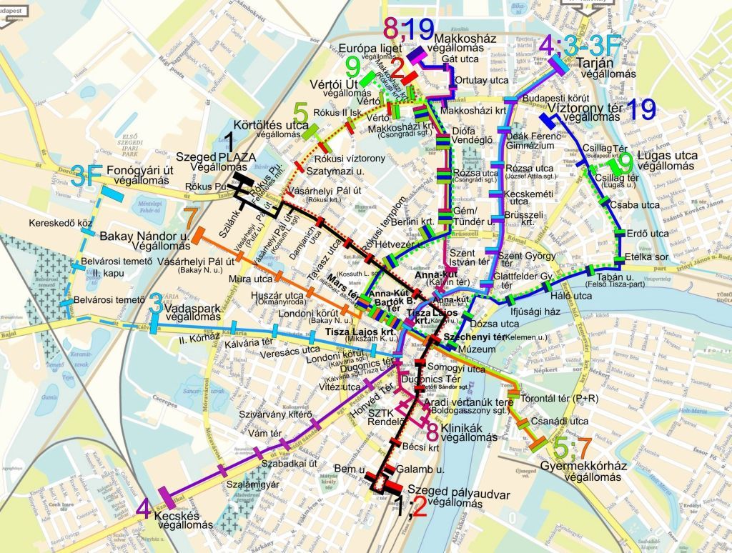 Submission Official Map Szeged Hungary Transit Maps 