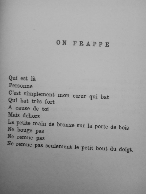 castorsbooks:On Frappe, Jacques Prévert