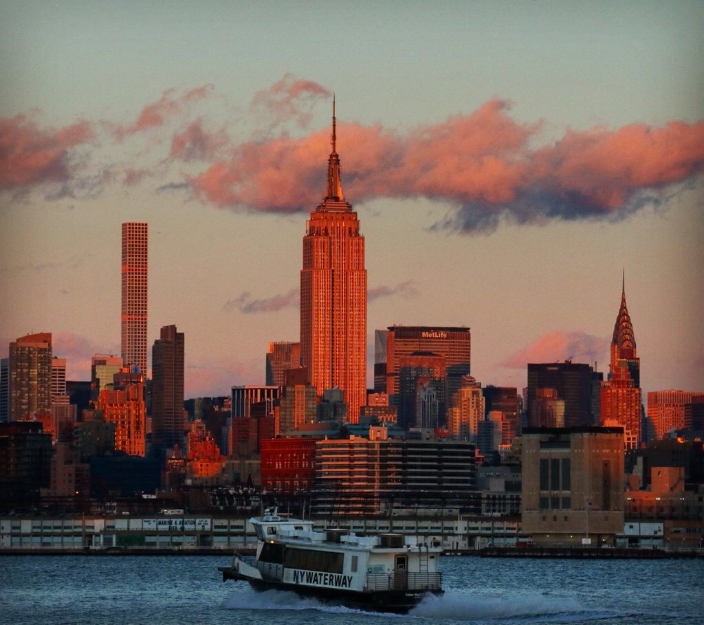 Sunset on the Empire State Building in New York by Gary Hershorn ...