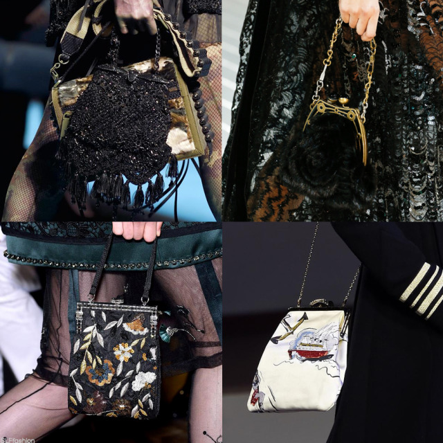 Trendy bag style for FW 2015: Velvet bag. Vintage