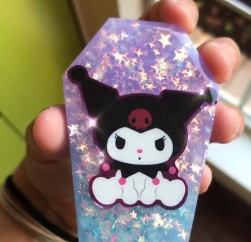 kuromi onegai my melody sanrio kawaii kawaiicore animecore scenecore deco up glitter sparkles