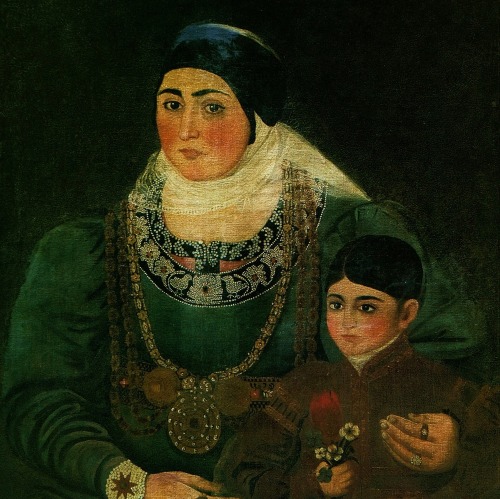 gentlewave:Unknown Armenian artist, Portrait of a woman with a...