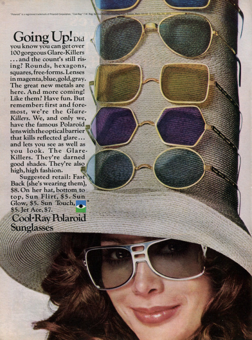 Cool-Ray Polaroid Sunglasses AdFrom the May, 1971 issue of ‘Teen...