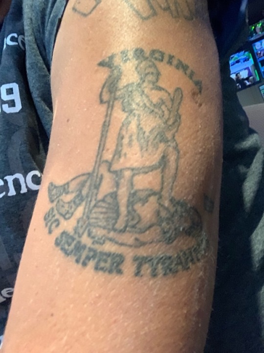 Virginia Sic Semper Tyrannis Tattoo