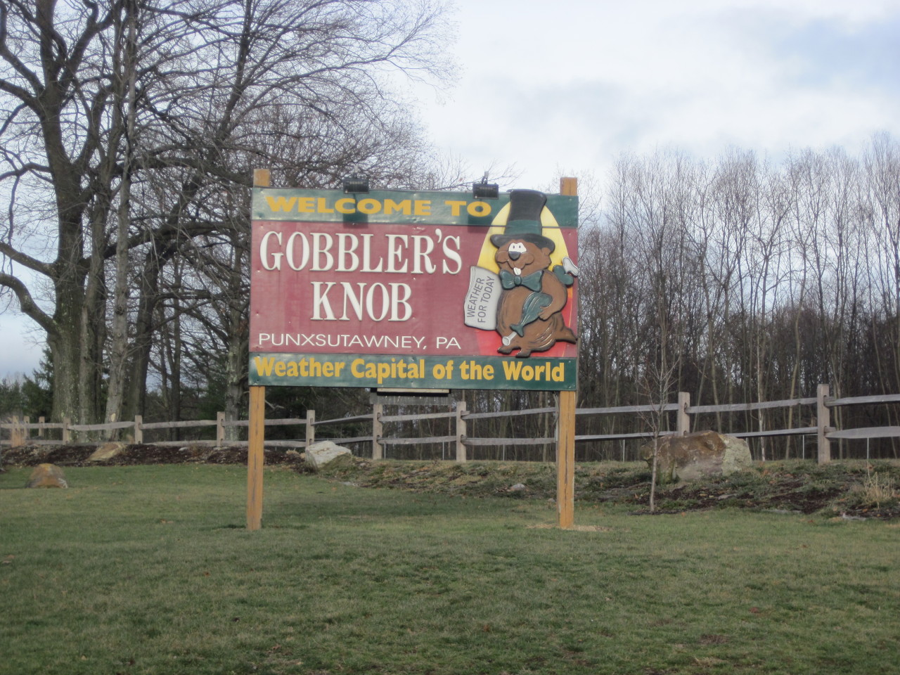 Gobbler's Knob Sign