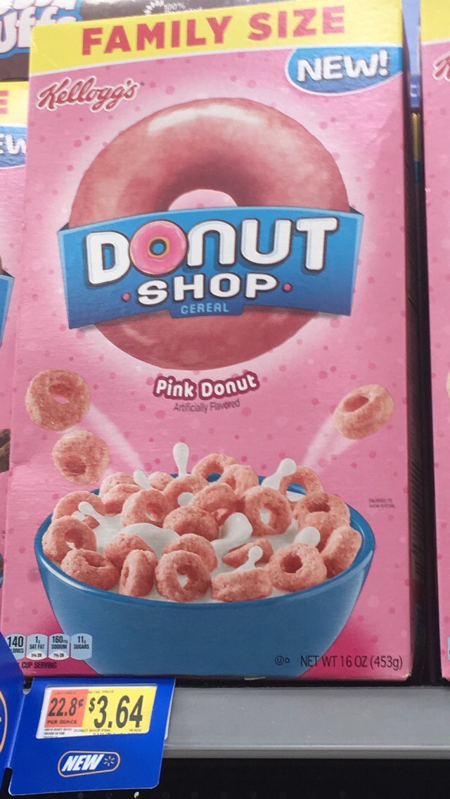 Tumblr user; cereal box — Donut has his own cereal I guess