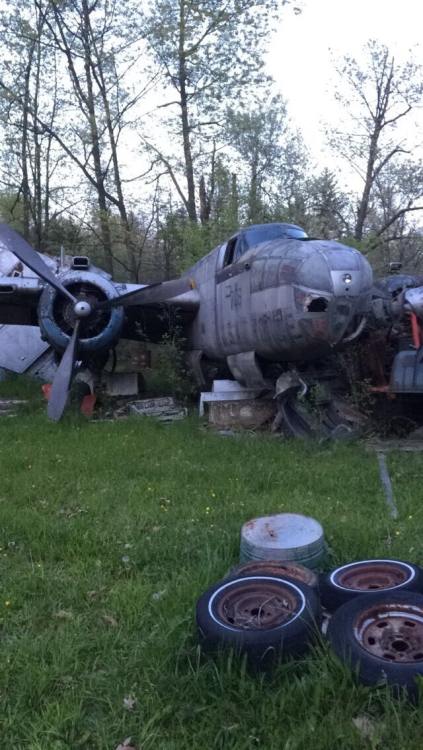 abandonedandurbex:pic from a plane graveyard in ohio i went to