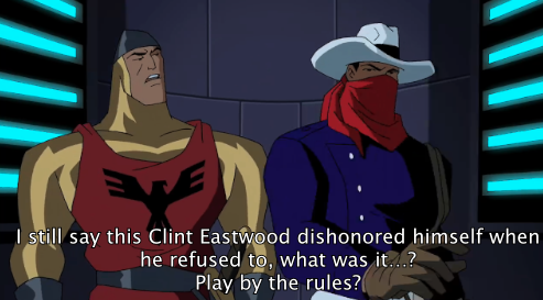 part2of3:Justice League Unlimited S3E07: Patriot ActVigilante...