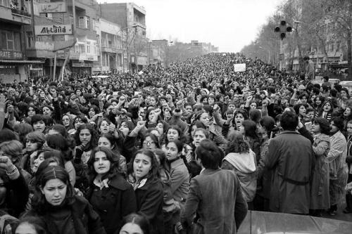 More than 100,000 women protesting forced hijab days after the Iranian Revolution, 1979 Check this blog!