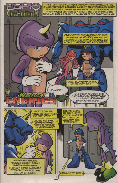 the-gitz:Espio looks like a child being told to go clean his...