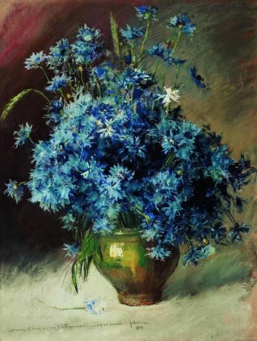 artist-levitan:Cornflowers, 1894, Isaac...