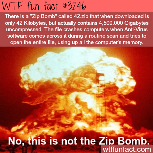 The “Zip Bomb”, a file that could crash your...