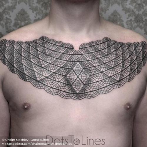 By Chaim Machlev · DotsToLines, done at DotsToLines, Berlin.... chaimmachlev dotstolines;optical illusion;big;chest;facebook;twitter;3d;sacred geometry