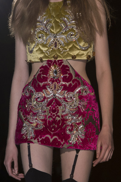 fashion model runway milan fashion week fashion week style details runway details high fashion couture haute couture fausto puglisi legs bts gold luxury