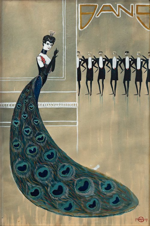 thunderstruck9:
“Gösta Adrian-Nilsson (Swedish, 1884-1965), Dans [Dance], 1907. Mixed media, 58 x 38 cm.
”
