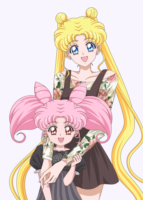 sailorcrisis:Usagi & Chibiusa fanart! <3I had so much...