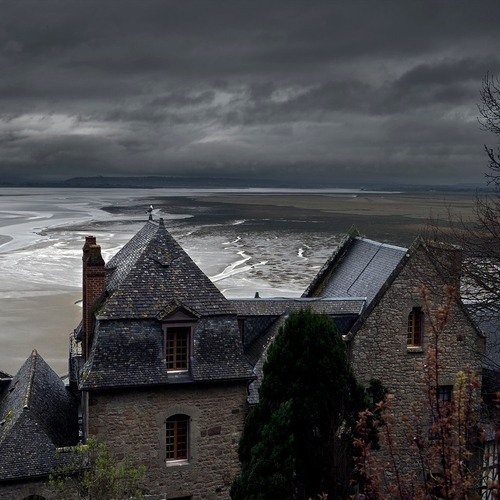 somersetprep:Sea Storm, Mont Saint-Michel, France