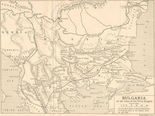 aegean-okra:Map of Bulgaria During the First Empire (the...