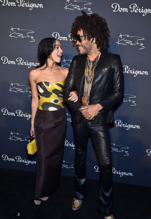 club7196:Zoe Kravitz and Lenny Kravitz attend the Dom Perignon...