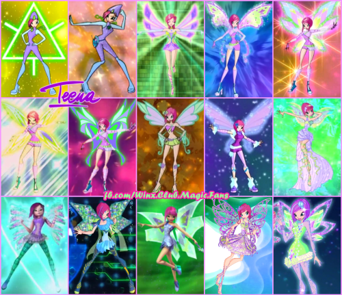 Blue Fairy / Winx Club | Tecna in all her transformations, including ...