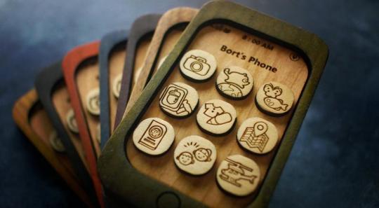 Wood Carved Nook Phones made by Pigminted