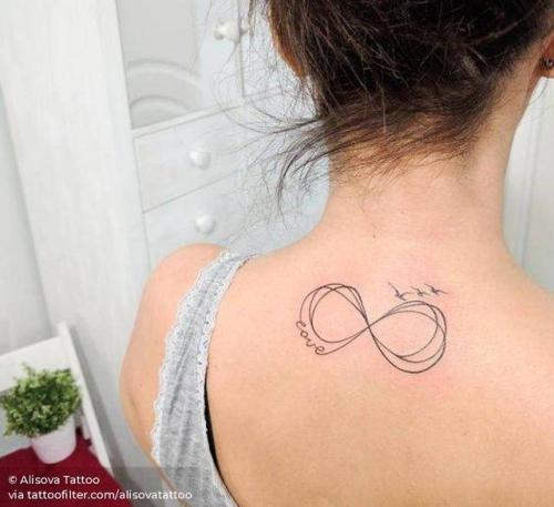 By Alisova Tattoo, done in Moscow. http://ttoo.co/p/29231 fine line;small;alisovatattoo;mathematical;line art;back of neck;facebook;infinity;twitter