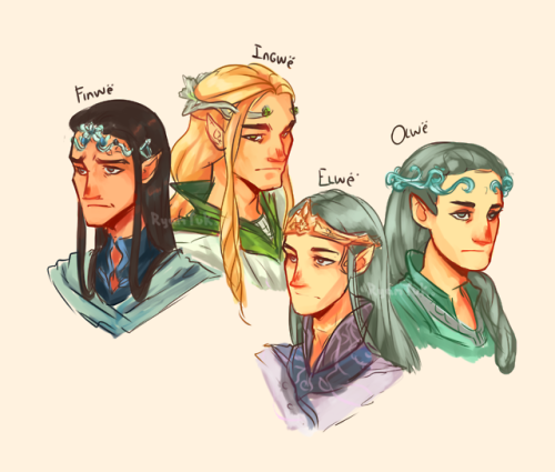 riantuk:Finwë, Ingwë, Elwë and Olwë