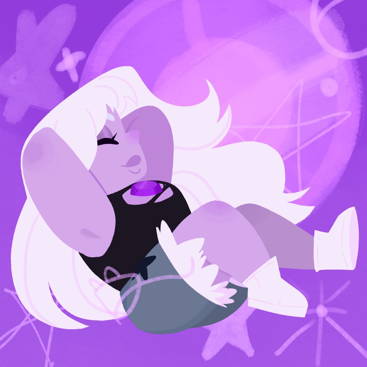 Finally, Amethyst from Change Your Mind! tbh her reform is a big aesthetic for me?? I love her so much. ;__>;