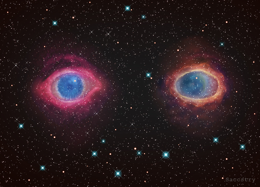 00018 17/" x 22/" Fine Art Print Helix Nebula Planetary Fog Space Eye Astronomy