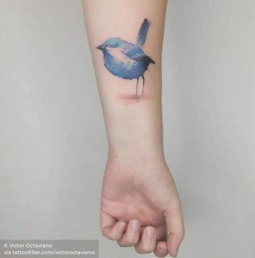 Bird Watercolor Painting Tattoo Drawing  Small Wren Bird Tattoo HD Png  Download  kindpng