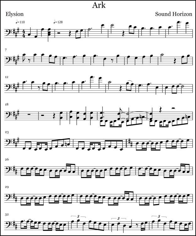 Ark Sheet Music -Eventually Productive