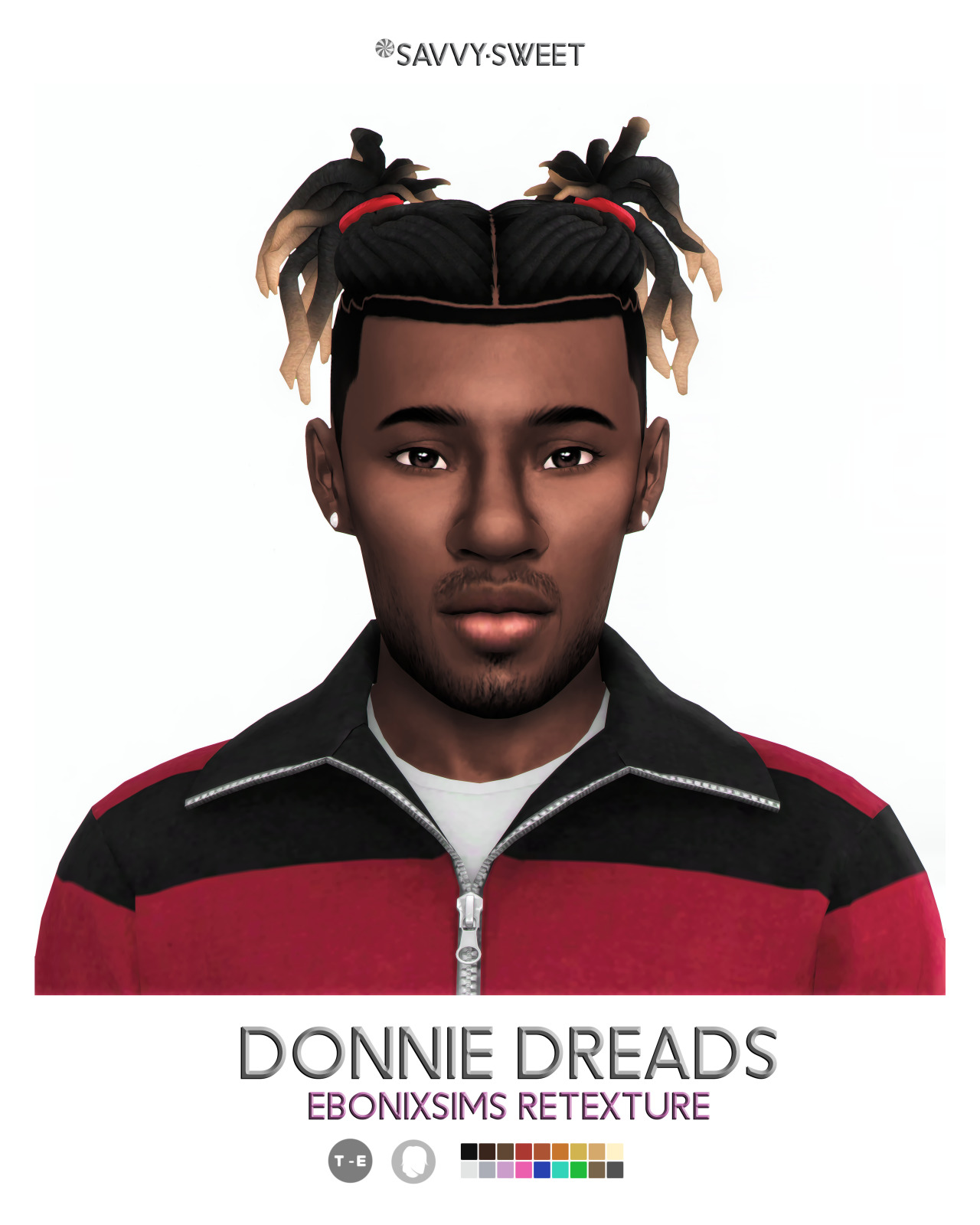 Drake Dreads + Bonus by savvysweet - The Sims 4.