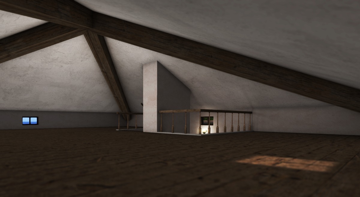 The large and open attic