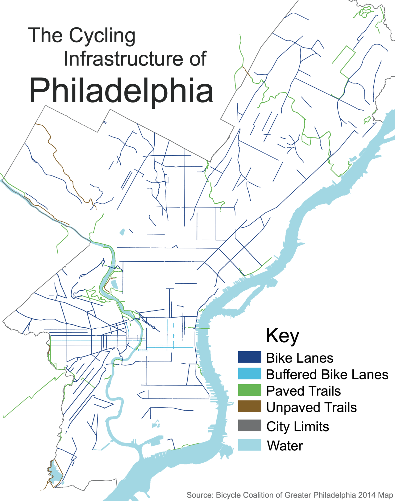 Travis Cycles — A map of Philadelphia’s cycling infrastructure...