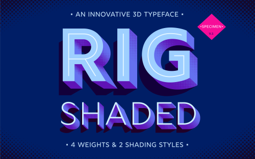 An inventive 3D Typeface: Rig Shaded