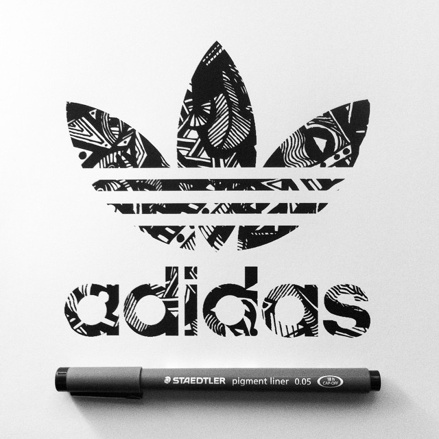 Adidas Original logo quickly of the day! #art... - J_Theophilus_Art
