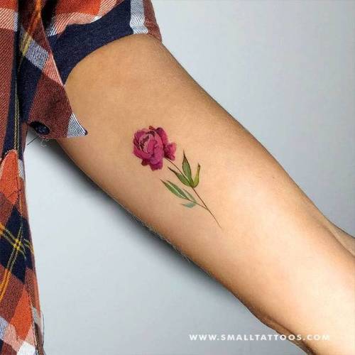 Peony temporary tattoo by Lena Fedchenko, get it here ► ... flower;peony;nature;temporary;lenafedchenko