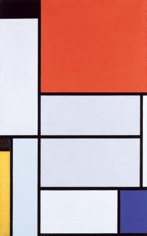 abstract — artmastered: Piet Mondrian, Tableau 1, 1921