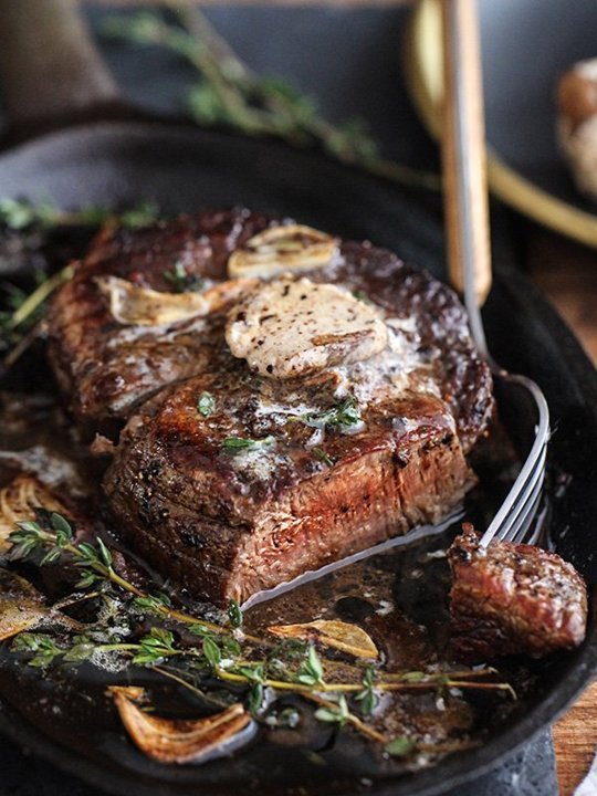 Filet Mignon with Porcini Compound Butter Foodie Crush