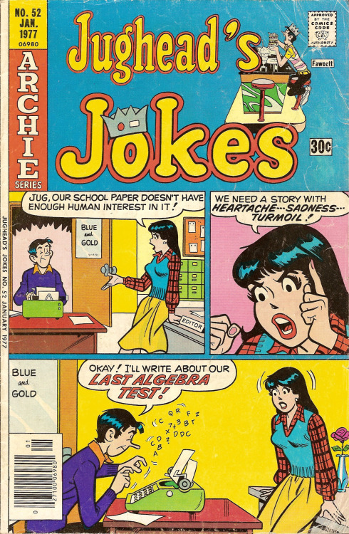 comicbookcovers:Jughead’s Jokes #52, January 1977