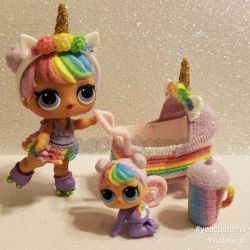 rainbow unicorn lol doll
