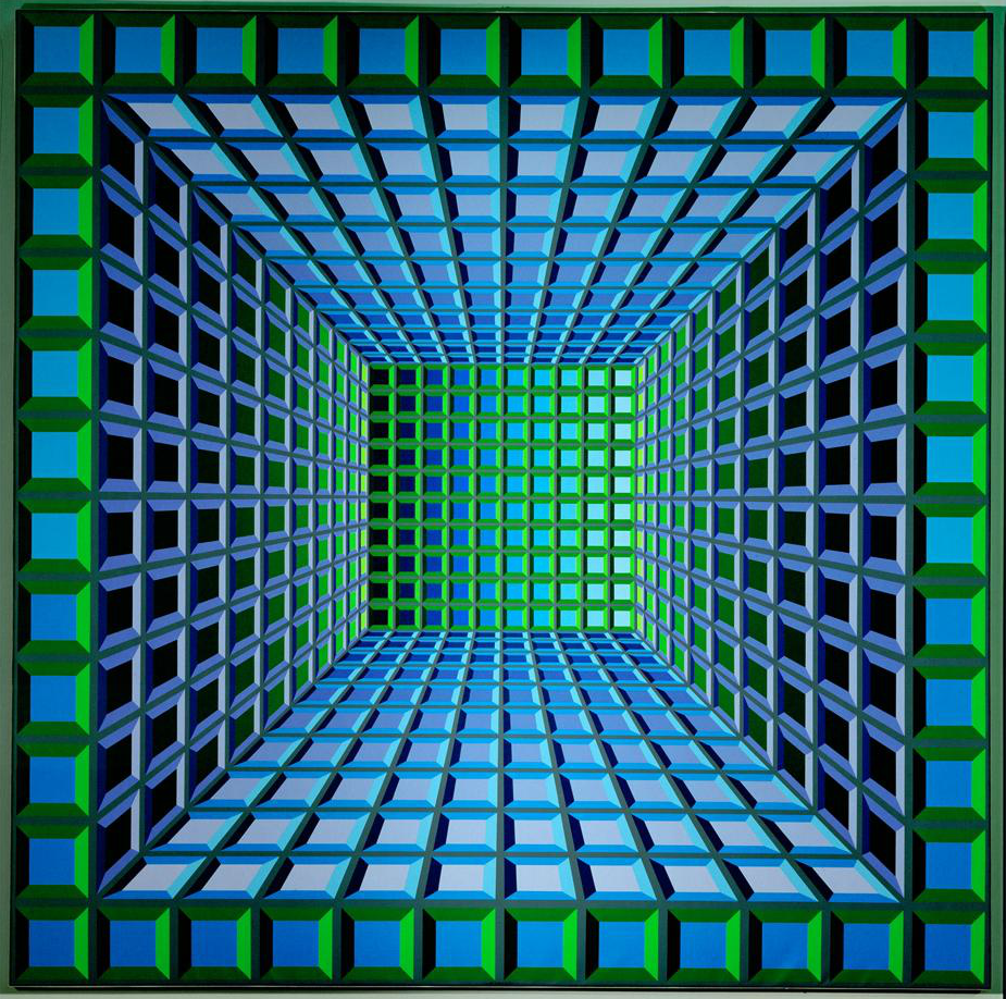 Roll for Fantasy — Artist: Victor Vasarely ——– 1 Gestalt-Zoeld (1976)...