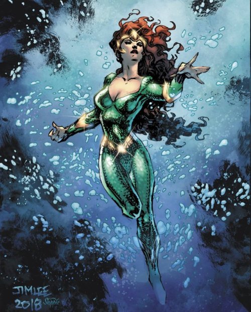 bear1na:Mera by Jim Lee, colours by Jeremiah Skipper *