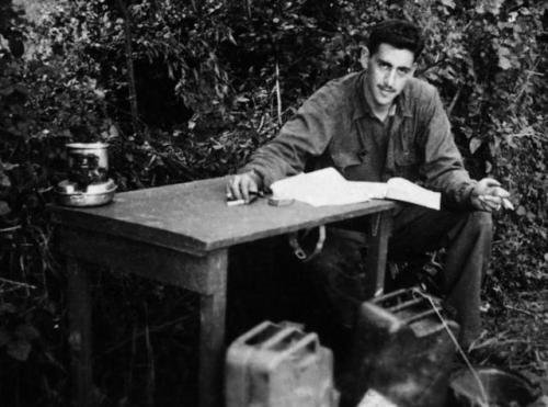 historicaltimes:The only known photo of J. D. Salinger ,...