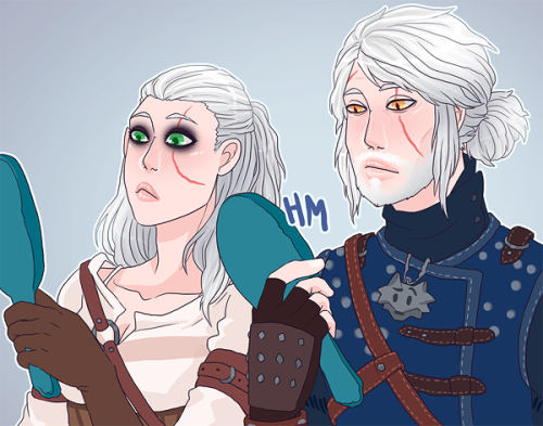 mmthemayoarts:Family hairstyle switching, just good father...