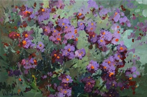 Autumn flowers by Anastasiya ValiulinaAcrylic painting ...