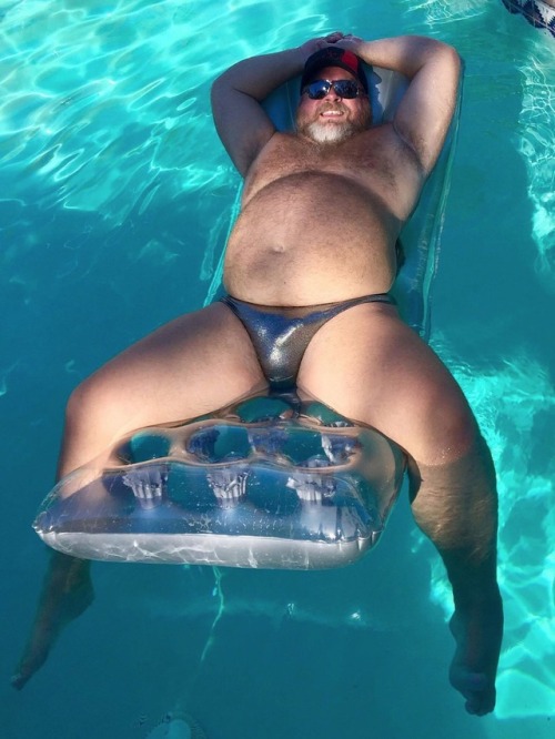 j-mobear:This is my happy place, floating on a raft in the...