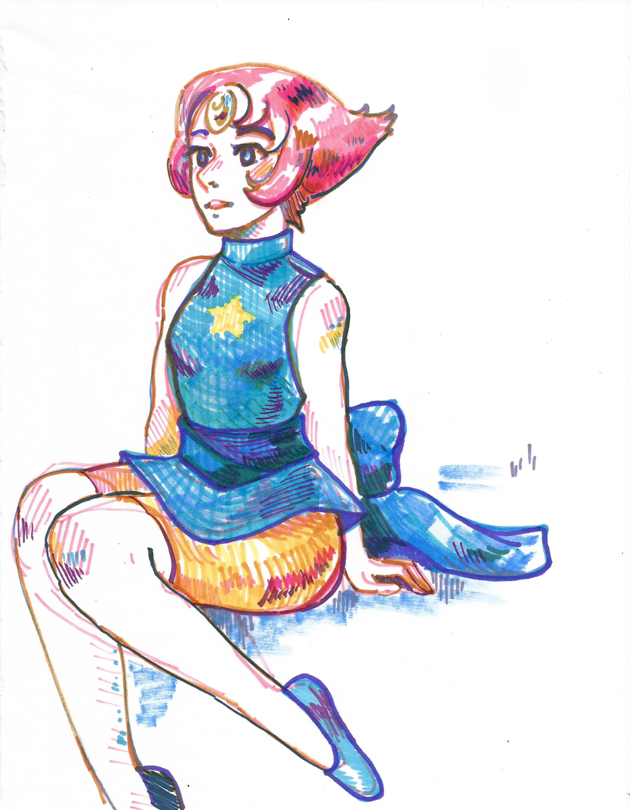 Testing some stuff out with markers and ended up drawing some gems