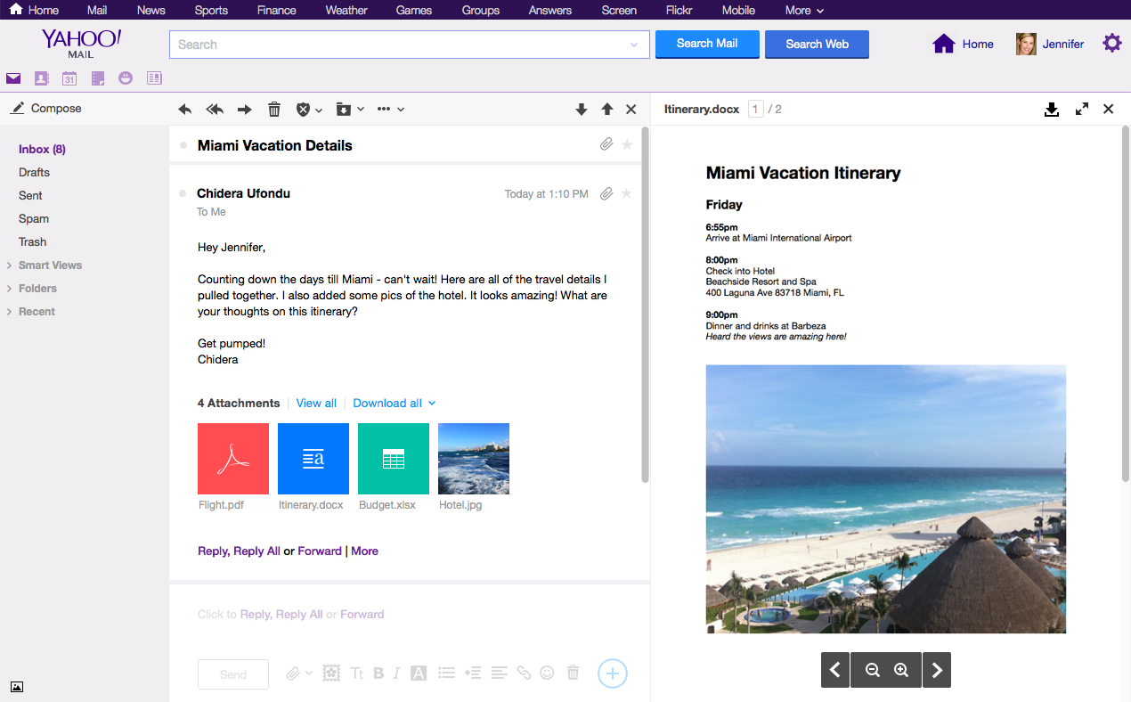 A New Way To View Attachments In Yahoo Mail Yahoo Mail